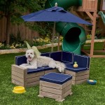 Mobilier Modular Copii Gradina - Canapea Coltar Fotoliu sectional cu Umbrela Navy Bulmarin Kidkraft Mobilier Modular Copii Gradina - Canapea Coltar Fotoliu sectional cu Umbrela Navy Bulmarin Kidkraft